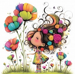 Rainbow balloon girl #52